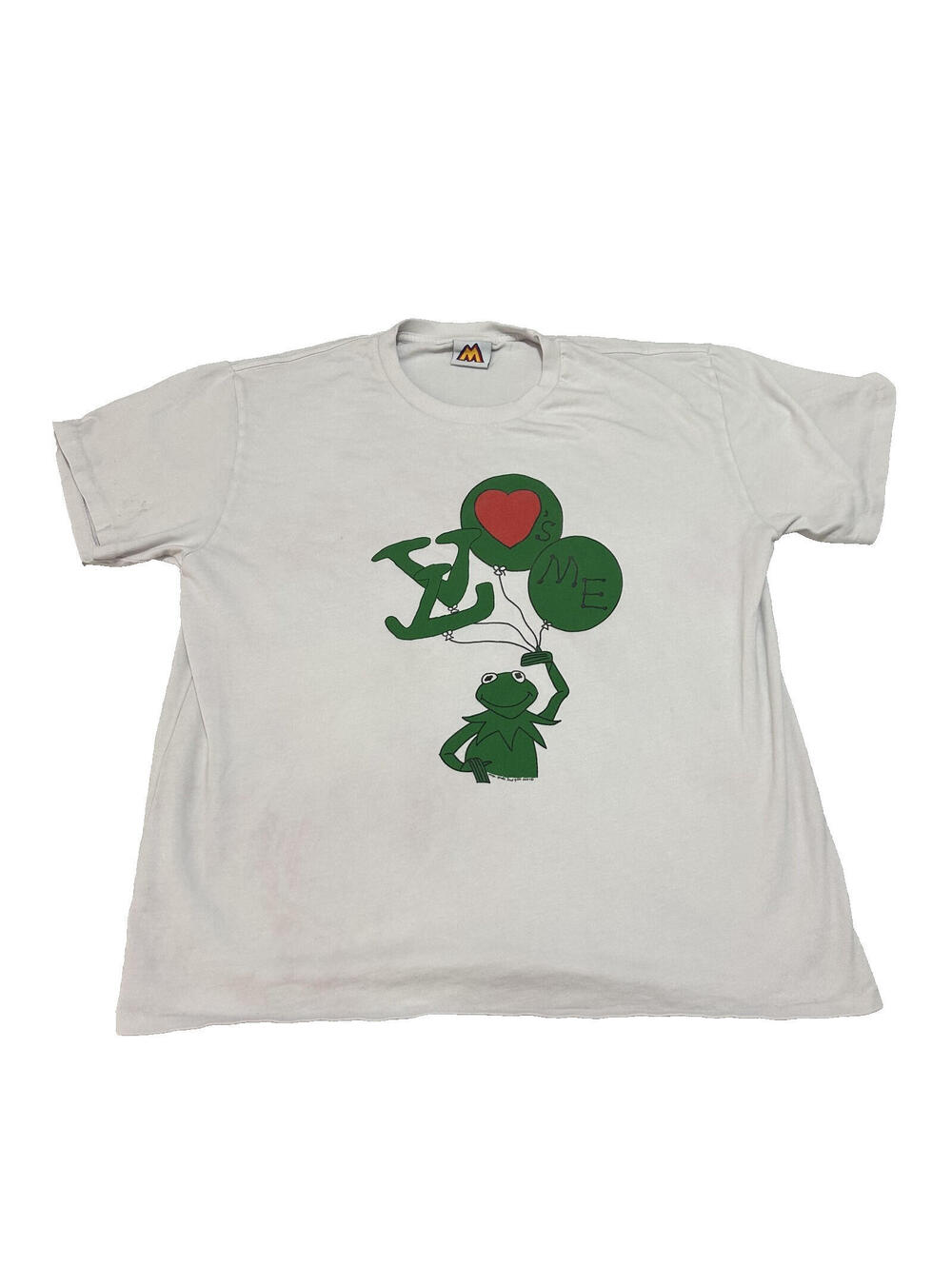 Mega Yacht Men Large T Shirt Kermit the Frog Balloons Leap Year White Rare